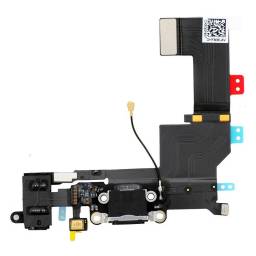 Flex Apple iPhone 5s Conector de Carga y 3.5mm (Negro) Generico