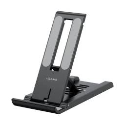 ZJ070   Soporte TelfonoTablet  Plegable con Resorte  Negro  USAMS