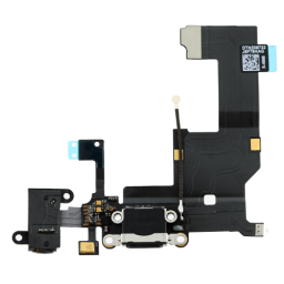 Flex Apple iPhone 5 Conector de Carga y 3.5mm (Negro) Generico