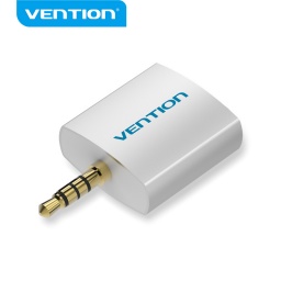 Divisor de Audio de 4 polos de 3.5 mm a 2x3.5 mm Macho/Hembra / Plateado   BDAW0  Vention