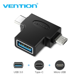 Adaptador OTG Para Android  Negro   CDIB0  Vention