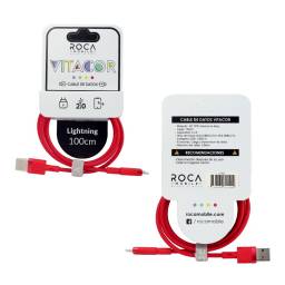 Cable de Datos ROCA   VITACOR  USB a Lightning  TPE2.1A100cm  Rojo