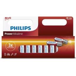 Pila Alcalina Philips AA (12 unidades)
