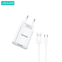 US-T21   Cargador USB  1 USB  2.1A  Cable Tipo C  USAMS