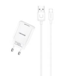 Cargador de Pared   1 USB-A  2.1A / Lightning / Blanco  T21  USAMS