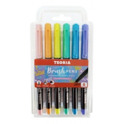 Marcadores Pincel Teora   6 und  Pastel