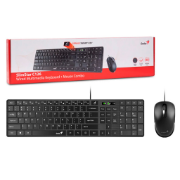 Combo USB C126   Teclado y mouse  SlimStar  Negro  Genius