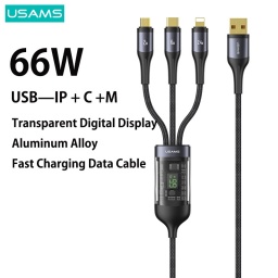 SJ600   Cable de Datos U83  3 en 1  PD 100W  Negro  USAMS
