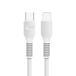 Cable de Datos ROCA   PD  Tipo C a Lightning  200cm  3A  27W  Blanco