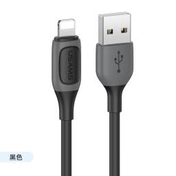 SJ595   Cable de Datos  Lightning  1M  Negro  2.4A Jelly Serie  USAMS