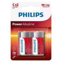 Pila Alcalina Philips C (2 unidades)