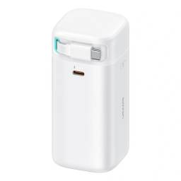 Power Bank   18000mAh  PD45W  Cable Retrctil Magntico Tipo C  Blanco  CD216 USAMS