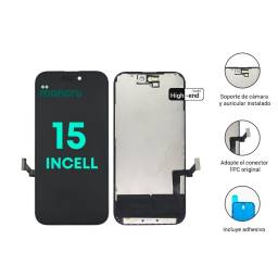 Display Apple iPhone 15 (Incell High-End) Comp. Negro   IC Removible