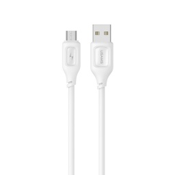 SJ620   Cable de Datos  USB A a Micro USB  Blanco  USAMS