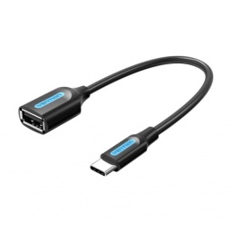 Adaptador USB-C 2.0 a OTG   Macho/Hembra / 0.15M / Negro  CCSBB  Vention