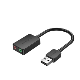 Tarjeta Sonido Externa   USB 2p / 0.15M / Negro  CDYB0  Vention