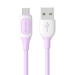 SJ597   Cable de Datos  Micro  1M  Violeta  2A  Jelly Serie  USAMS