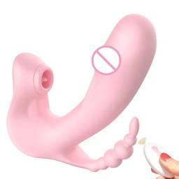 Vibrador Estimulador Wearable Butterfly 3 en 1   Rosado  YS-BE016 Adulto