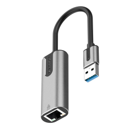 Adaptador USB-A 3.0 a Gigabit Ethernet   Aluminio Gris  0.15M  CEWHB  Vention