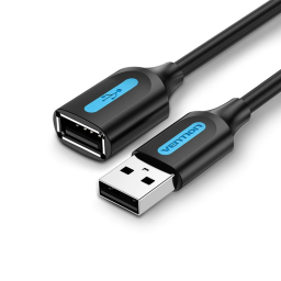 Cable Extensor USB-A 3.0   Macho/Hembra / 1.5M / Negro  CBHBG  Vention