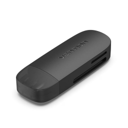Lector de tarjetas SD+TF   USB-C 3.0 / Negro  CLHB0  Vention