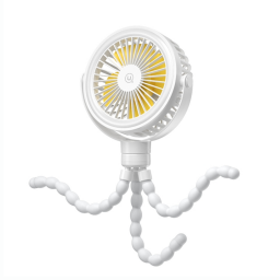 ZB289 Ventilador Porttil para Cochecito de Beb o Escritorio   C/Luz  2000mAh  Blanco  USAMS