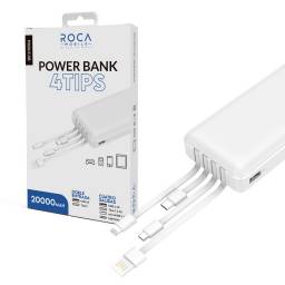Power Bank ROCA PB20/CAB   20.000mAh  Cables Incorporados  Entrada: USB+microUSB / Salida: USB+Tipo C+microUSB+Lightning