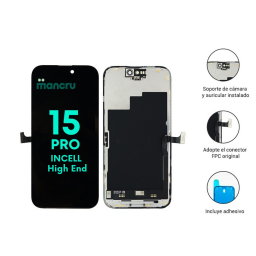 Display Apple iPhone 15 Pro (Incell High End) Comp. Negro   IC Removible