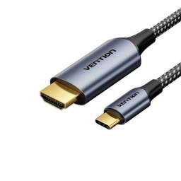Cable USB-C a HDMI-A 4K HD  1.8M Gris   CRHHAC  Vention