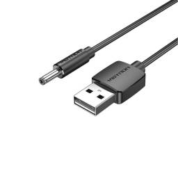 Cable DC Power USB-A a 3.5 mm x 1.35 mm    5V / 1.5M / Negro  CEXBG  Vention