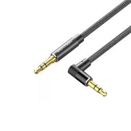 Cable de Audio 3.5 mm   90 / Macho/Macho / 1.5M / Gris  BAZBG  Vention