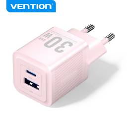 Cargador de Pared USB-C + USB-A GaN   30W/30W / Rosado  FEQP0-EU Vention