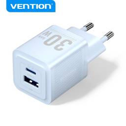 Cargador de Pared USB-C + USB-A GaN   30W/30W / Azul  FEQL0-EU  Vention