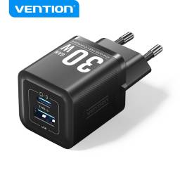 Cargador de Pared USB-C + USB-A GaN   30W/30W / Negro  FEQB0-EU  Vention