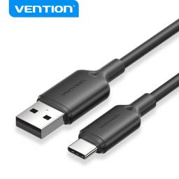 Cable USB-A 2.0 a USB-C   60W  3A  2M  Negro  CTQBH  Vention