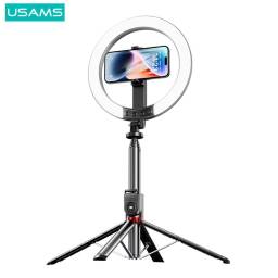 ZB323   Palo Selfie con Trpode y Aro de Luz de 10 "  Inalmbrico  Altura Mx. 2.3M  Negro  USAMS
