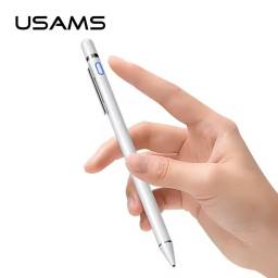 ZB057   Lpiz capacitivo activo recargable Smil Apple Pen  Blanco  Con clip  USAMS
