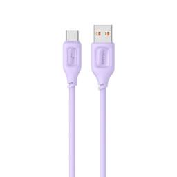 SJ619   Cable de Datos  USB A a Tipo C  3A  Lila  USAMS