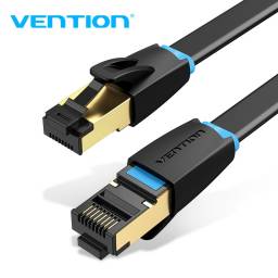Cable de Red Flat   Cat.8 SSTP / 2M / Negro  IKCBH Vention