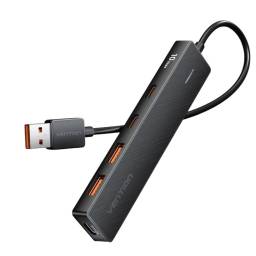 HUB 5 en 1 USB-A 3.2 Gen 2   4 x USB-A  1 x USB-C  10G  0.15M  Negro  CHOBB  Vention