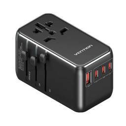 Cargador de Viaje Universal 4 USB A+C+C+C GaN   18W20W100W100W  Negro  FJGB0 Vention