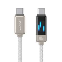 Cable de Datos Meteor Series SJ744   USB C a Tipo C  100W  1.2M  Titanium  USAMS