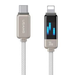 Cable de Datos Meteor Series SJ743   USB C a Lightinig  30W  1.2M  Titanium  USAMS