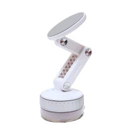 Soporte Vehicular Magntico X51   Rotacin multingulo  Plegable  cVentosa  Blanco