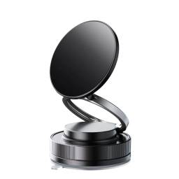 Soporte Vehicular Magntico 360 CCT28   cAnillo Plegable  c Ventosa  Negro