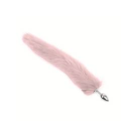 Plug Anal Metlico Cola de Zorro YS-BE001-1   Rosado  Adulto