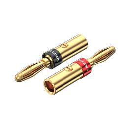 Conector Banana para Parlantes   x2 / Chapado en oro  BFDJ0-2  Vention