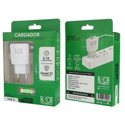 Cargador Inteligente ROCA 2.1A   1 USB  Tipo C