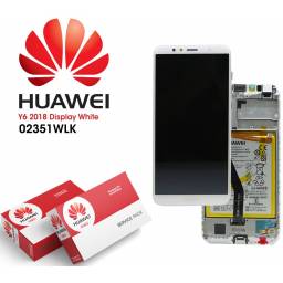 Display Huawei Y6 2018Y6 Prime Comp cMarco + Batera Blanco   Original (02351WLK)