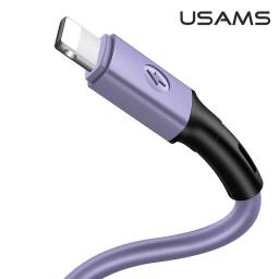 SJ434   Cable de Datos U52  Lightning  1M  Violeta  Datos&Carga  USAMS